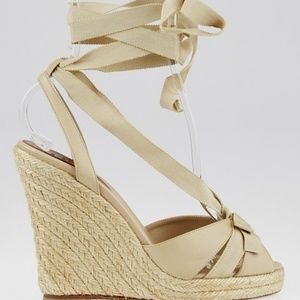 Christian Louboutin Nude Lace-Up Isa Espadrilles
